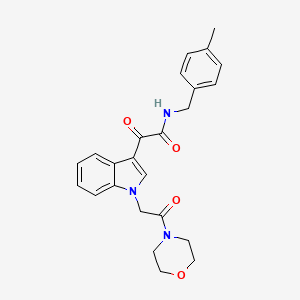 molecular formula C24H25N3O4 B3296634 N-(4-methylbenzyl)-2-(1-(2-morpholino-2-oxoethyl)-1H-indol-3-yl)-2-oxoacetamide CAS No. 893994-95-1