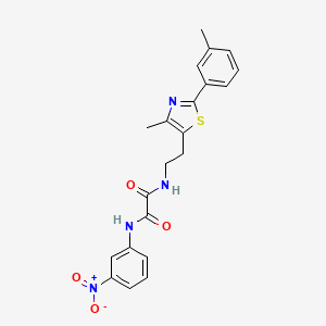 molecular formula C21H20N4O4S B3296644 N-{2-[4-methyl-2-(3-methylphenyl)-1,3-thiazol-5-yl]ethyl}-N'-(3-nitrophenyl)ethanediamide CAS No. 893995-20-5