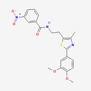 B3296649 N-{2-[2-(3,4-dimethoxyphenyl)-4-methyl-1,3-thiazol-5-yl]ethyl}-3-nitrobenzamide CAS No. 893997-00-7