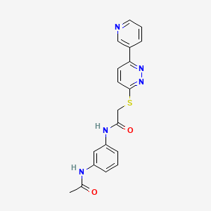 B3296658 N-(3-acetamidophenyl)-2-(6-pyridin-3-ylpyridazin-3-yl)sulfanylacetamide CAS No. 893998-12-4
