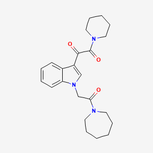 1-(1-(2-(azepan-1-yl)-2-oxoethyl)-1H-indol-3-yl)-2-(piperidin-1-yl)ethane-1,2-dione