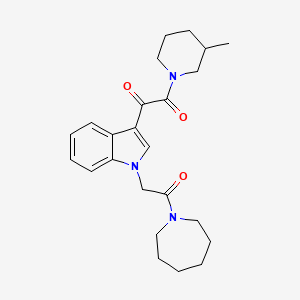 1-(1-(2-(azepan-1-yl)-2-oxoethyl)-1H-indol-3-yl)-2-(3-methylpiperidin-1-yl)ethane-1,2-dione