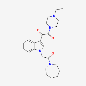 1-(1-(2-(azepan-1-yl)-2-oxoethyl)-1H-indol-3-yl)-2-(4-ethylpiperazin-1-yl)ethane-1,2-dione