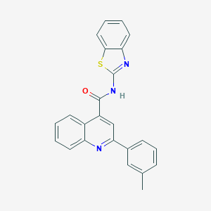 molecular formula C24H17N3OS B329680 N-(1,3-benzothiazol-2-yl)-2-(3-methylphenyl)quinoline-4-carboxamide 