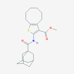 molecular formula C23H31NO3S B329685 Methyl 2-[(1-adamantylcarbonyl)amino]-4,5,6,7,8,9-hexahydrocycloocta[b]thiophene-3-carboxylate 