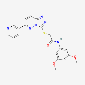 molecular formula C20H18N6O3S B3296924 N-(3,5-dimethoxyphenyl)-2-{[6-(pyridin-3-yl)-[1,2,4]triazolo[4,3-b]pyridazin-3-yl]sulfanyl}acetamide CAS No. 894058-82-3