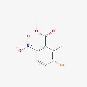 molecular formula C9H8BrNO4 B3296972 methyl 3-bromo-2-methyl-6-nitrobenzoate CAS No. 894351-65-6