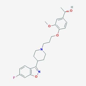 molecular formula C24H29FN2O4 B032970 (S)-1-(4-{3-[4-(6-fluoro-benzo[d]isoxazol-3-yl)-piperidin-1-yl]-propoxy}-3-methoxy-phenyl)-ethanol CAS No. 501373-88-2