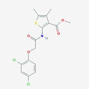 molecular formula C16H15Cl2NO4S B329714 methyl 2-{[(2,4-dichlorophenoxy)acetyl]amino}-4,5-dimethyl-3-thiophenecarboxylate 