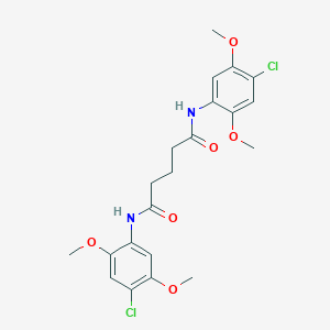 molecular formula C21H24Cl2N2O6 B329721 N,N'-bis(4-chloro-2,5-dimethoxyphenyl)pentanediamide 