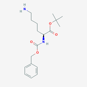 molecular formula C18H28N2O4 B032973 (S)-tert-Butyl 6-amino-2-(((benzyloxy)carbonyl)amino)hexanoate CAS No. 112157-39-8