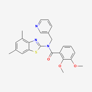 molecular formula C24H23N3O3S B3297330 N-(4,6-dimethyl-1,3-benzothiazol-2-yl)-2,3-dimethoxy-N-[(pyridin-3-yl)methyl]benzamide CAS No. 895439-85-7