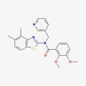molecular formula C24H23N3O3S B3297339 N-(4,5-dimethyl-1,3-benzothiazol-2-yl)-2,3-dimethoxy-N-[(pyridin-3-yl)methyl]benzamide CAS No. 895440-09-2