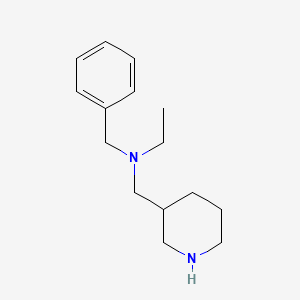 molecular formula C15H24N2 B3297690 N-benzyl-N-(piperidin-3-ylmethyl)ethanamine CAS No. 896053-97-7