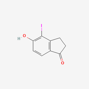 molecular formula C9H7IO2 B3297698 5-Hydroxy-4-iodo-2,3-dihydro-1H-inden-1-one CAS No. 896132-98-2