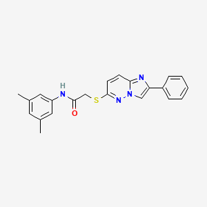 molecular formula C22H20N4OS B3297754 N-(3,5-dimethylphenyl)-2-({2-phenylimidazo[1,2-b]pyridazin-6-yl}sulfanyl)acetamide CAS No. 896280-79-8
