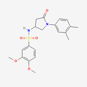 molecular formula C20H24N2O5S B3297816 N-[1-(3,4-dimethylphenyl)-5-oxopyrrolidin-3-yl]-3,4-dimethoxybenzene-1-sulfonamide CAS No. 896309-24-3