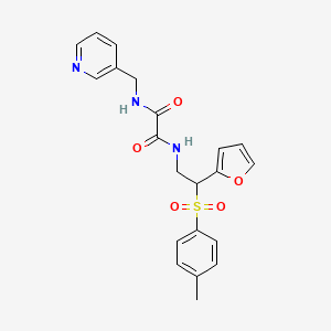 molecular formula C21H21N3O5S B3297876 N-[2-(furan-2-yl)-2-(4-methylbenzenesulfonyl)ethyl]-N'-[(pyridin-3-yl)methyl]ethanediamide CAS No. 896324-23-5