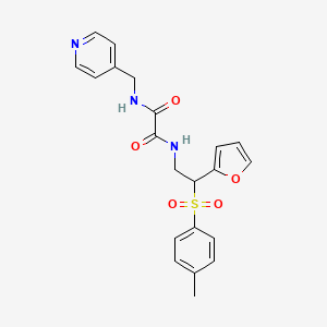 molecular formula C21H21N3O5S B3297880 N-[2-(furan-2-yl)-2-(4-methylbenzenesulfonyl)ethyl]-N'-[(pyridin-4-yl)methyl]ethanediamide CAS No. 896324-30-4