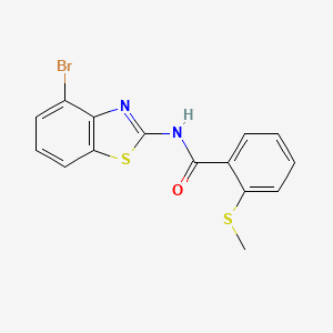 molecular formula C15H11BrN2OS2 B3297972 N-(4-bromobenzo[d]thiazol-2-yl)-2-(methylthio)benzamide CAS No. 896353-83-6
