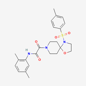molecular formula C24H29N3O5S B3298096 N-(2,5-dimethylphenyl)-2-[4-(4-methylbenzenesulfonyl)-1-oxa-4,8-diazaspiro[4.5]decan-8-yl]-2-oxoacetamide CAS No. 896376-18-4