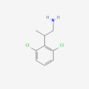 molecular formula C9H11Cl2N B3298189 2-(2,6-Dichlorophenyl)propan-1-amine CAS No. 89655-71-0