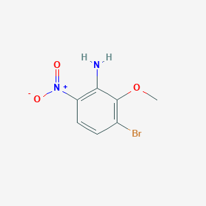 molecular formula C7H7BrN2O3 B3298232 Benzenamine, 3-bromo-2-methoxy-6-nitro- CAS No. 89677-51-0