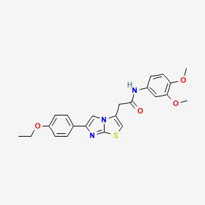 molecular formula C23H23N3O4S B3298368 N-(3,4-dimethoxyphenyl)-2-[6-(4-ethoxyphenyl)imidazo[2,1-b][1,3]thiazol-3-yl]acetamide CAS No. 897461-90-4