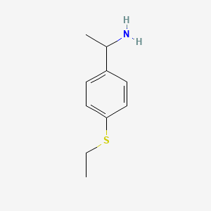 molecular formula C10H15NS B3298556 1-[4-(Ethylsulfanyl)phenyl]ethan-1-amine CAS No. 897552-35-1