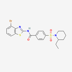 N-(4-bromobenzo[d]thiazol-2-yl)-4-((2-ethylpiperidin-1-yl)sulfonyl)benzamide