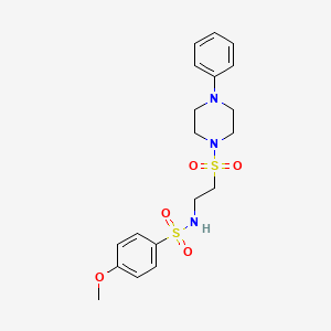 4-methoxy-N-(2-((4-phenylpiperazin-1-yl)sulfonyl)ethyl)benzenesulfonamide