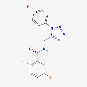 5-bromo-2-chloro-N-((1-(4-fluorophenyl)-1H-tetrazol-5-yl)methyl)benzamide