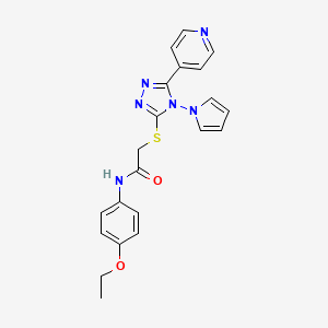 N-(4-ethoxyphenyl)-2-{[5-(pyridin-4-yl)-4-(1H-pyrrol-1-yl)-4H-1,2,4-triazol-3-yl]sulfanyl}acetamide