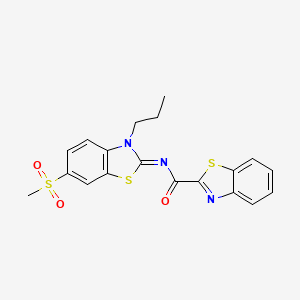 (Z)-N-(6-(methylsulfonyl)-3-propylbenzo[d]thiazol-2(3H)-ylidene)benzo[d]thiazole-2-carboxamide