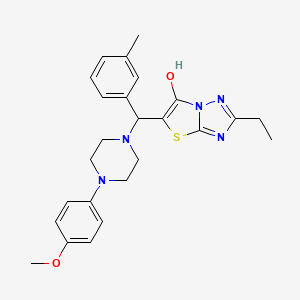 2-Ethyl-5-((4-(4-methoxyphenyl)piperazin-1-yl)(m-tolyl)methyl)thiazolo[3,2-b][1,2,4]triazol-6-ol