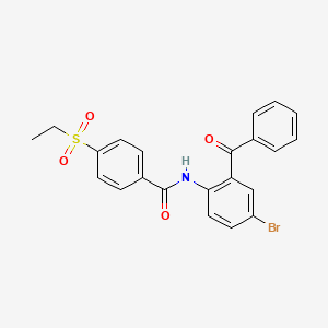 molecular formula C22H18BrNO4S B3298758 N-(2-benzoyl-4-bromophenyl)-4-(ethanesulfonyl)benzamide CAS No. 898406-00-3