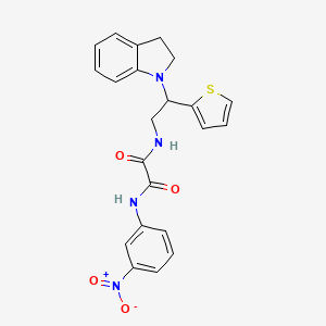 N1-(2-(indolin-1-yl)-2-(thiophen-2-yl)ethyl)-N2-(3-nitrophenyl)oxalamide