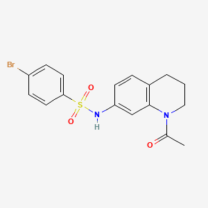 molecular formula C17H17BrN2O3S B3298865 N-(1-acetyl-1,2,3,4-tetrahydroquinolin-7-yl)-4-bromobenzene-1-sulfonamide CAS No. 898423-88-6