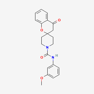 molecular formula C21H22N2O4 B3298871 N-(3-methoxyphenyl)-4-oxo-3,4-dihydrospiro[1-benzopyran-2,4'-piperidine]-1'-carboxamide CAS No. 898427-89-9