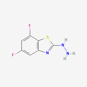 molecular formula C7H5F2N3S B3299074 5,7-Difluoro-2-benzothiazolehydrazine CAS No. 898747-66-5