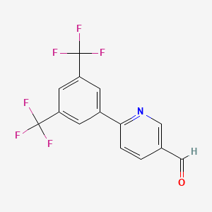 B3299135 6-(3,5-Bis-trifluoromethyl-phenyl)pyridine-3-carbaldehyde CAS No. 898795-95-4