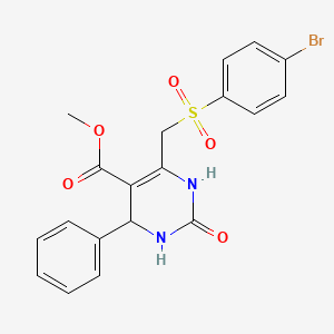 molecular formula C19H17BrN2O5S B3299253 methyl 6-[(4-bromobenzenesulfonyl)methyl]-2-oxo-4-phenyl-1,2,3,4-tetrahydropyrimidine-5-carboxylate CAS No. 899723-48-9