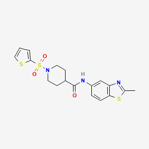 molecular formula C18H19N3O3S3 B3299258 N-(2-methyl-1,3-benzothiazol-5-yl)-1-(thiophene-2-sulfonyl)piperidine-4-carboxamide CAS No. 899732-02-6