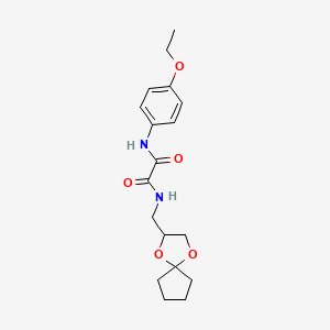 molecular formula C18H24N2O5 B3299276 N-({1,4-dioxaspiro[4.4]nonan-2-yl}methyl)-N'-(4-ethoxyphenyl)ethanediamide CAS No. 899734-34-0