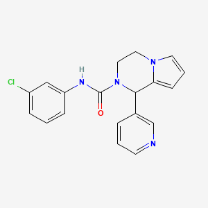 molecular formula C19H17ClN4O B3299319 N-(3-chlorophenyl)-1-(pyridin-3-yl)-1H,2H,3H,4H-pyrrolo[1,2-a]pyrazine-2-carboxamide CAS No. 899750-86-8