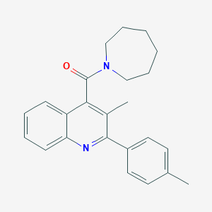 molecular formula C24H26N2O B329986 4-(AZEPANE-1-CARBONYL)-3-METHYL-2-(4-METHYLPHENYL)QUINOLINE 