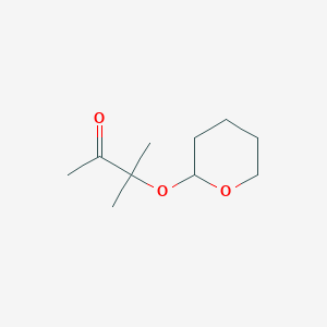 molecular formula C10H18O3 B032999 3-Methyl-3-(oxan-2-yloxy)butan-2-one CAS No. 60283-66-1