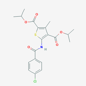 molecular formula C20H22ClNO5S B329997 Diisopropyl 5-[(4-chlorobenzoyl)amino]-3-methyl-2,4-thiophenedicarboxylate 