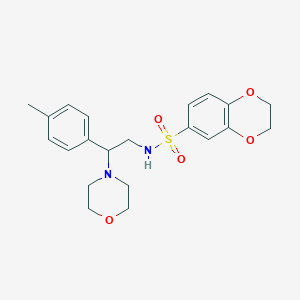 molecular formula C21H26N2O5S B3299972 N-[2-(4-METHYLPHENYL)-2-(MORPHOLIN-4-YL)ETHYL]-2,3-DIHYDRO-1,4-BENZODIOXINE-6-SULFONAMIDE CAS No. 899955-65-8