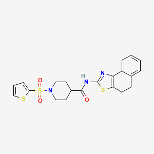 molecular formula C21H21N3O3S3 B3299997 N-{4H,5H-naphtho[1,2-d][1,3]thiazol-2-yl}-1-(thiophene-2-sulfonyl)piperidine-4-carboxamide CAS No. 899958-83-9
